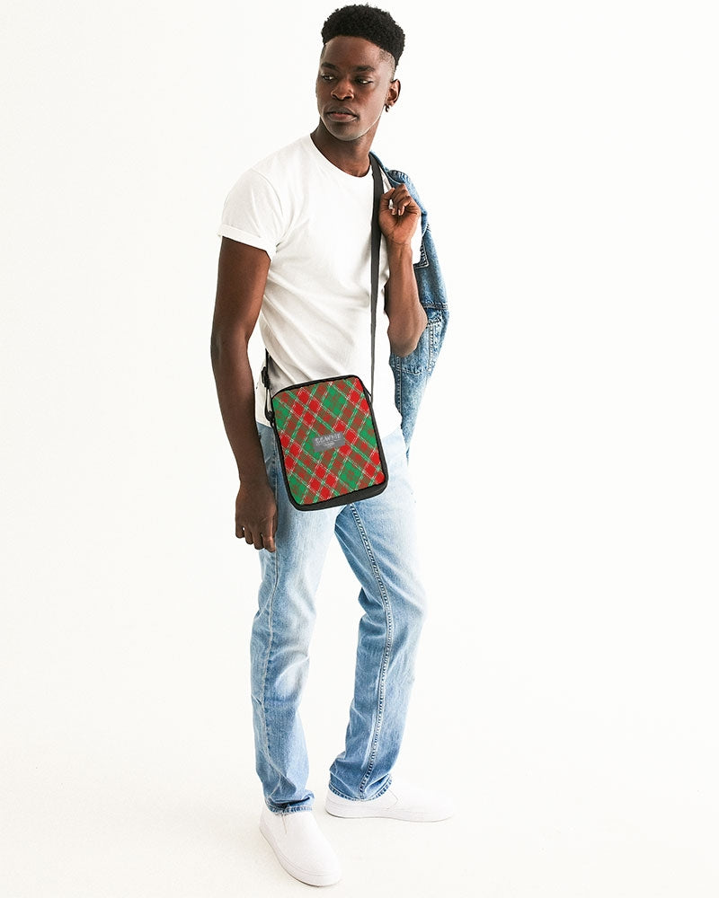 Red & Green cross pattern Messenger Pouch