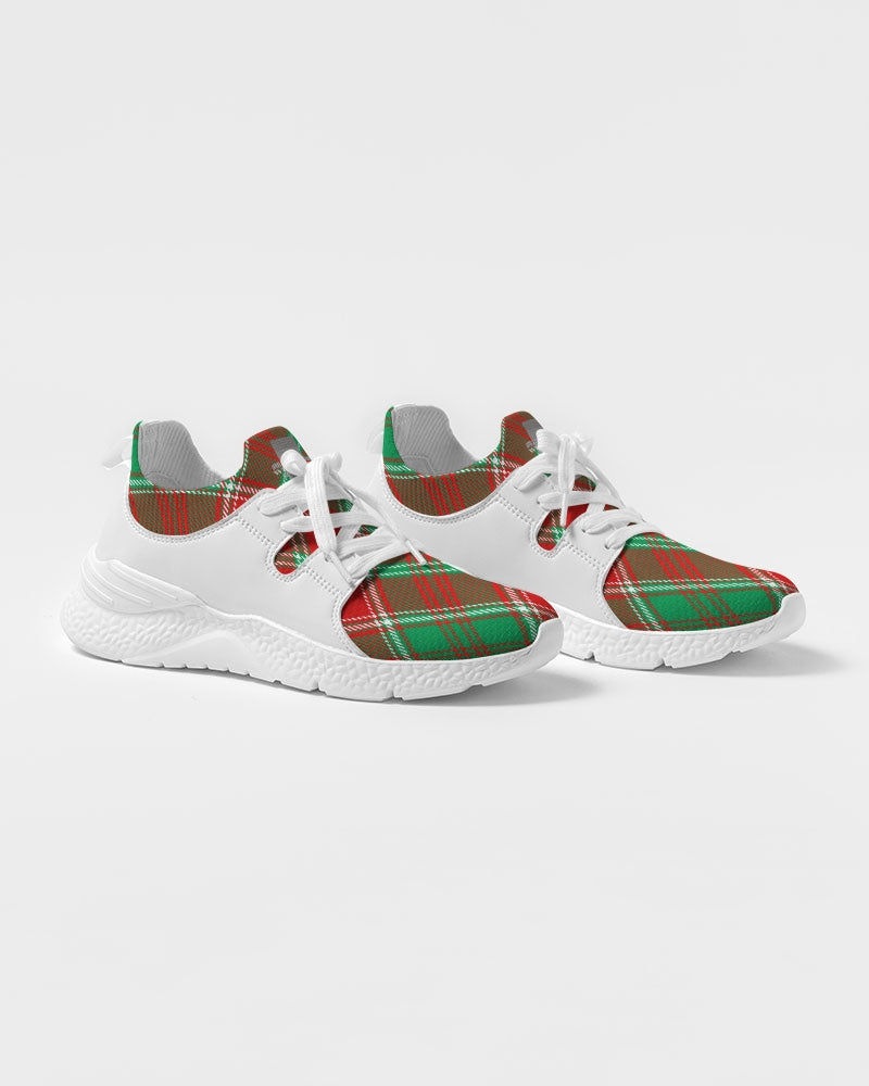 Red & Green cross pattern Men's Two-Tone Sneaker