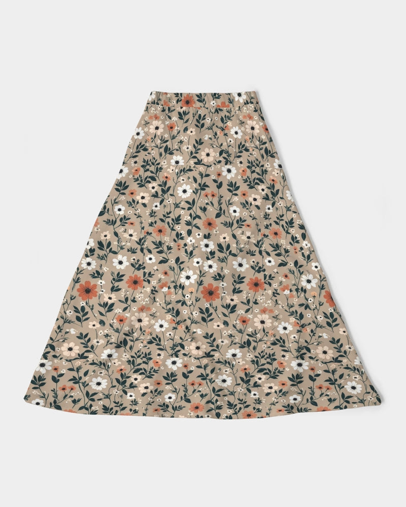 Busy and pretty Women's All-Over Print A-Line Midi Skirt