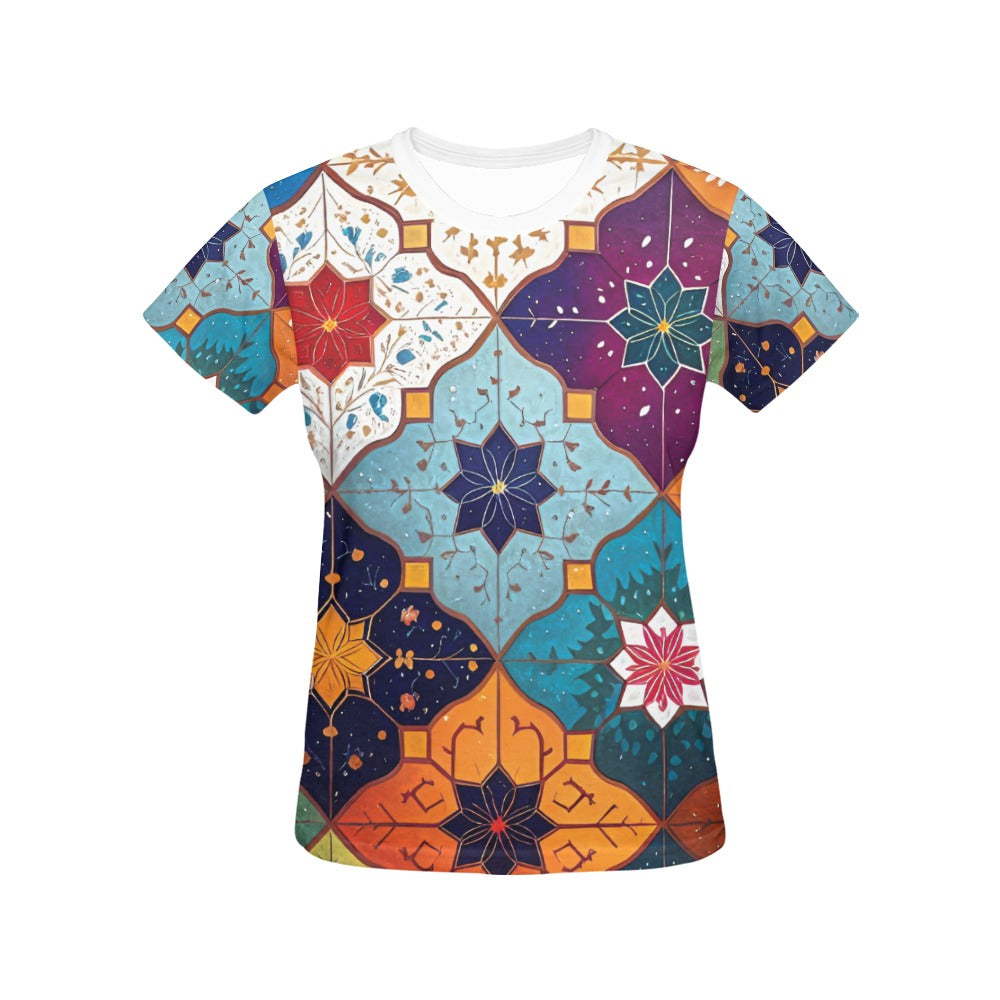 Women's All Over Print T-shirt (USA Size) (T40)