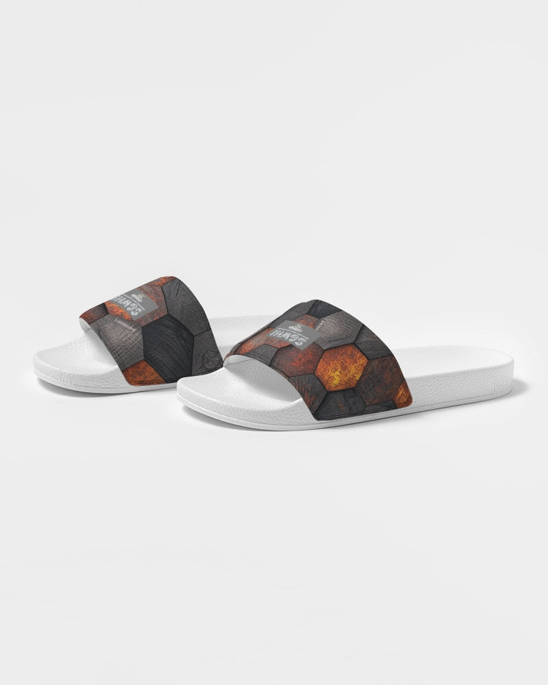 Cool stone hexagon patten 3D Men's Slide Sandal