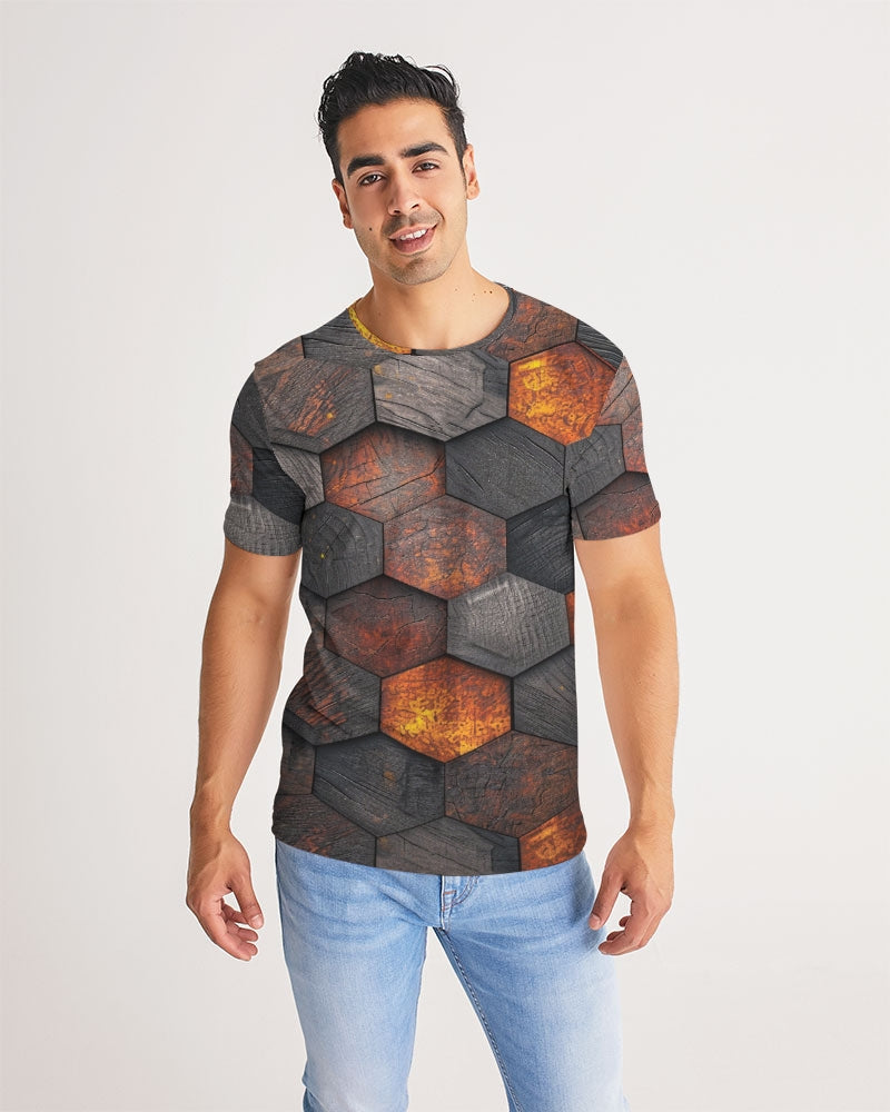 Cool stone hexagon patten 3D Men's All-Over Print Tee