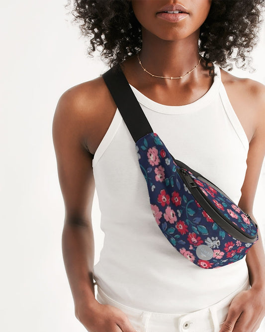 Midnight blue pretty glance.  Crossbody Sling Bag