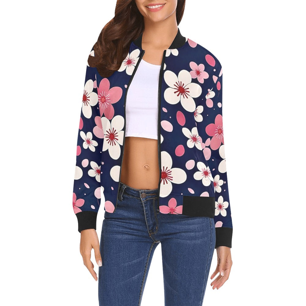 All Over Print Bomber Jacket for Women ( H19)