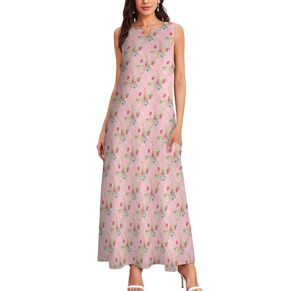 Pink butterfly Long dress