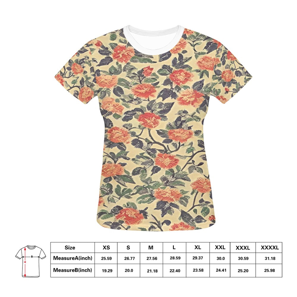 Women's All Over Print T-shirt (USA Size) (T40)