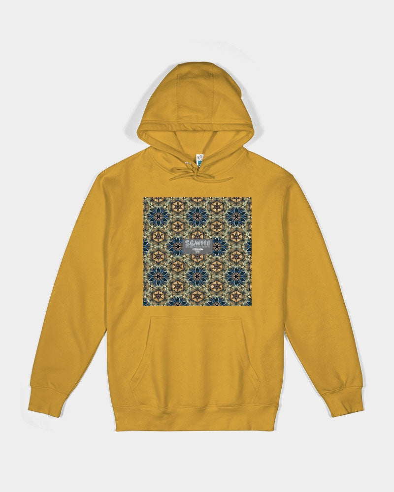 Green & Dark Blue almost star pattern. Unisex Premium Pullover Hoodie | Lane Seven