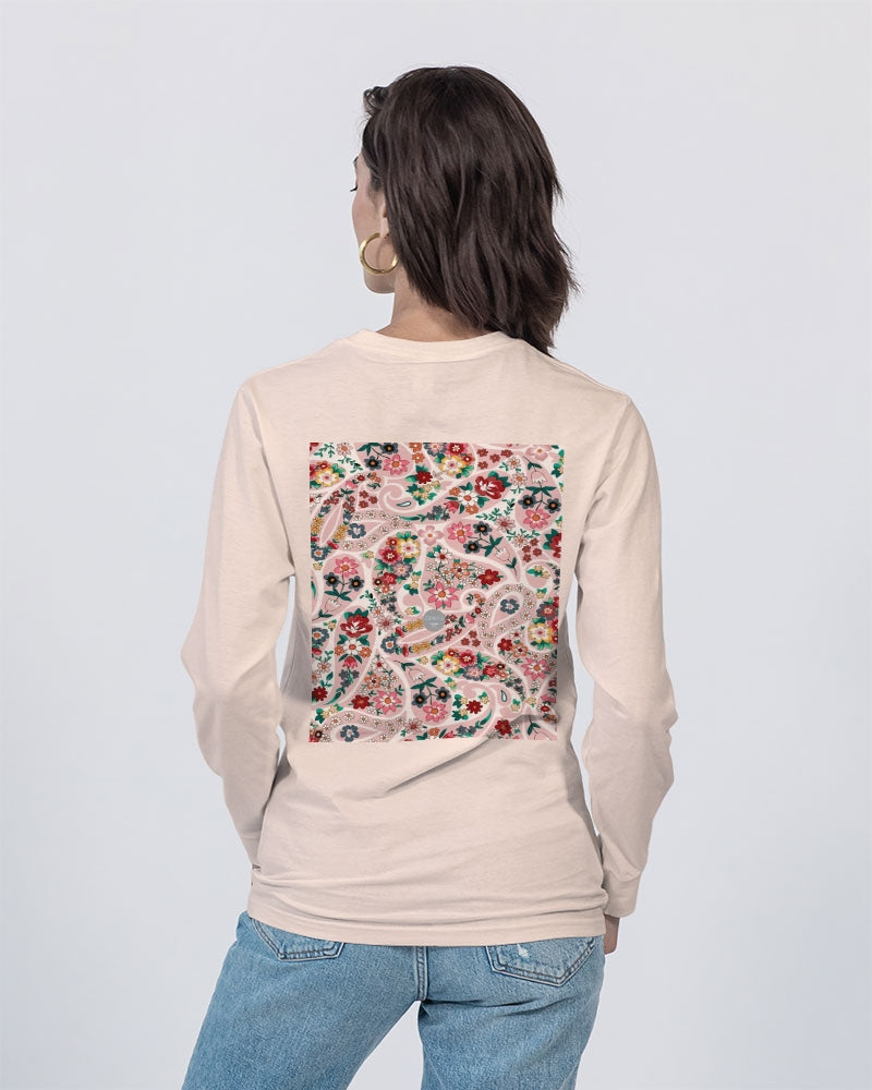 Pink abstract Pretty Sisters Unisex Long Sleeve Tee | Lane Seven