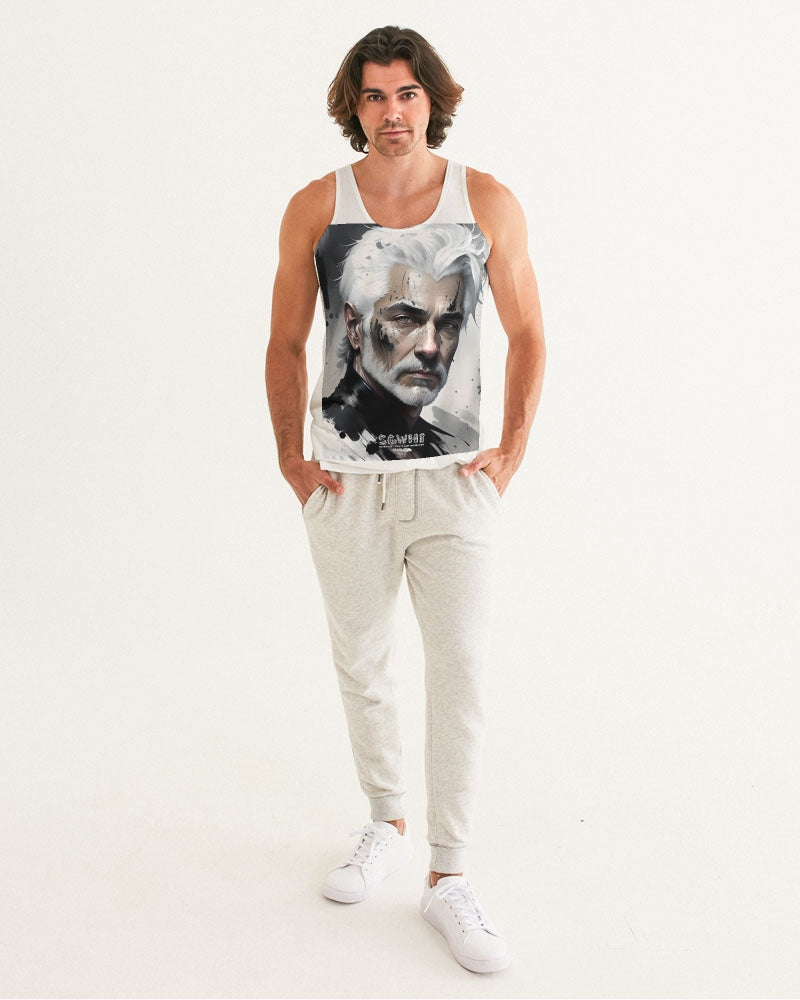 White silver grey fox King Men's All-Over Print Tank