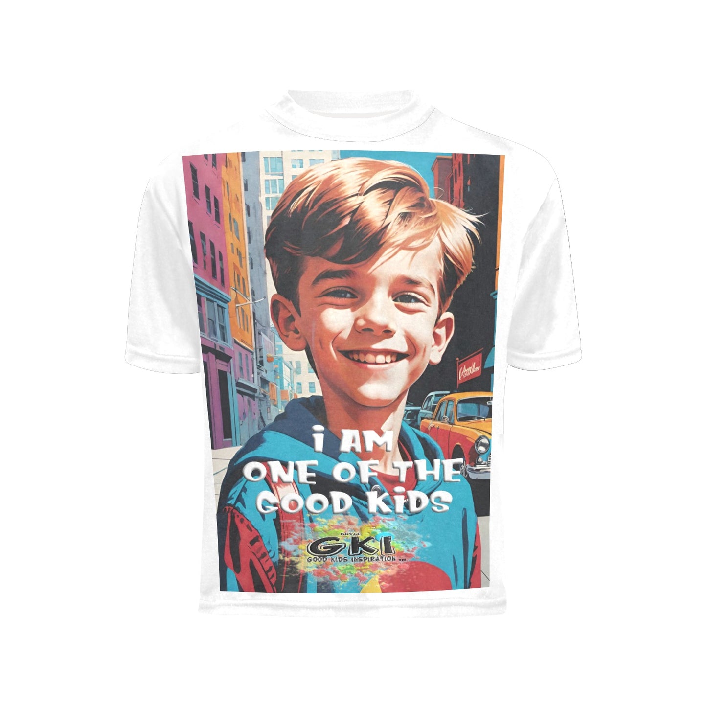 Big Boys' All Over Print Crew Neck T-Shirt(T40-2)