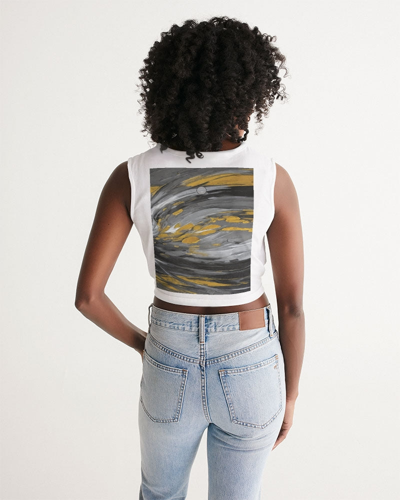 Black Sister Collection [Part 2 ] Women's  All-Over Print Twist-Front Tank