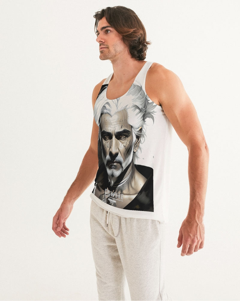 Handsome Silver grey Indian ink Portrait Men's All-Over Print Tank