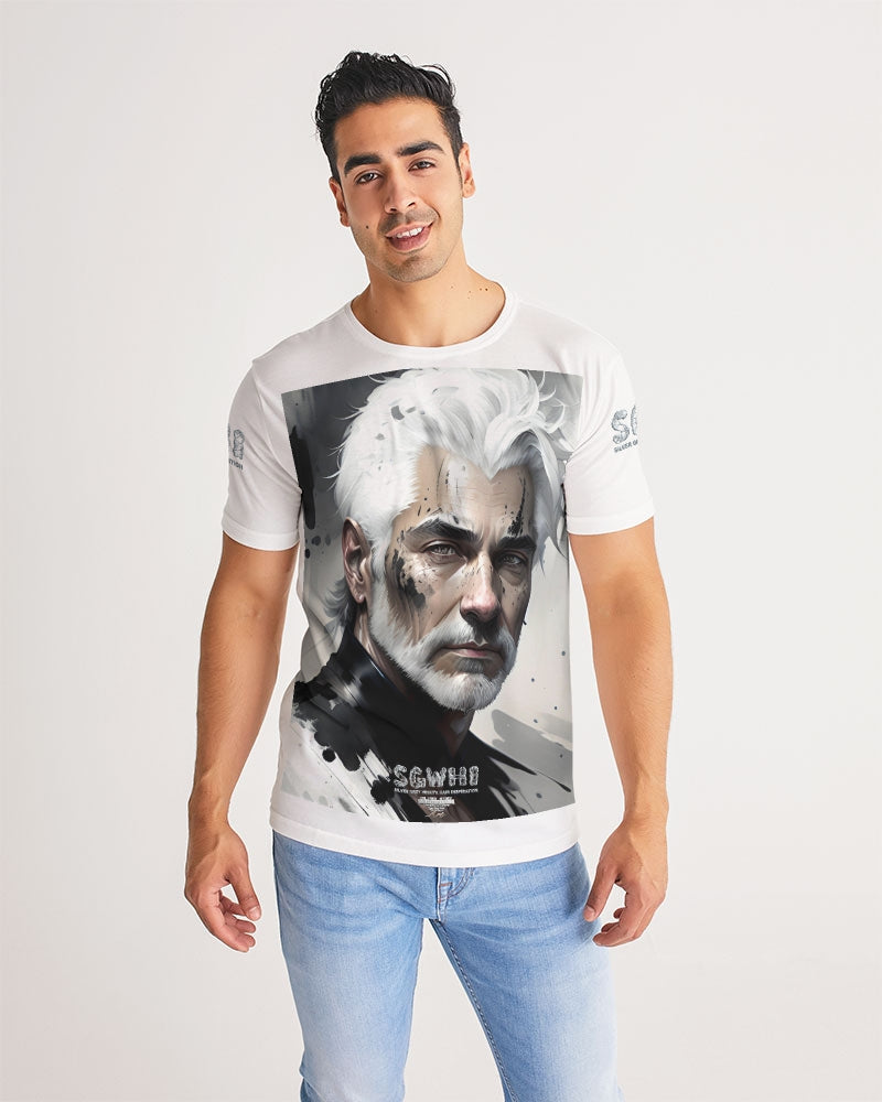 White silver grey fox King Men's All-Over Print Tee