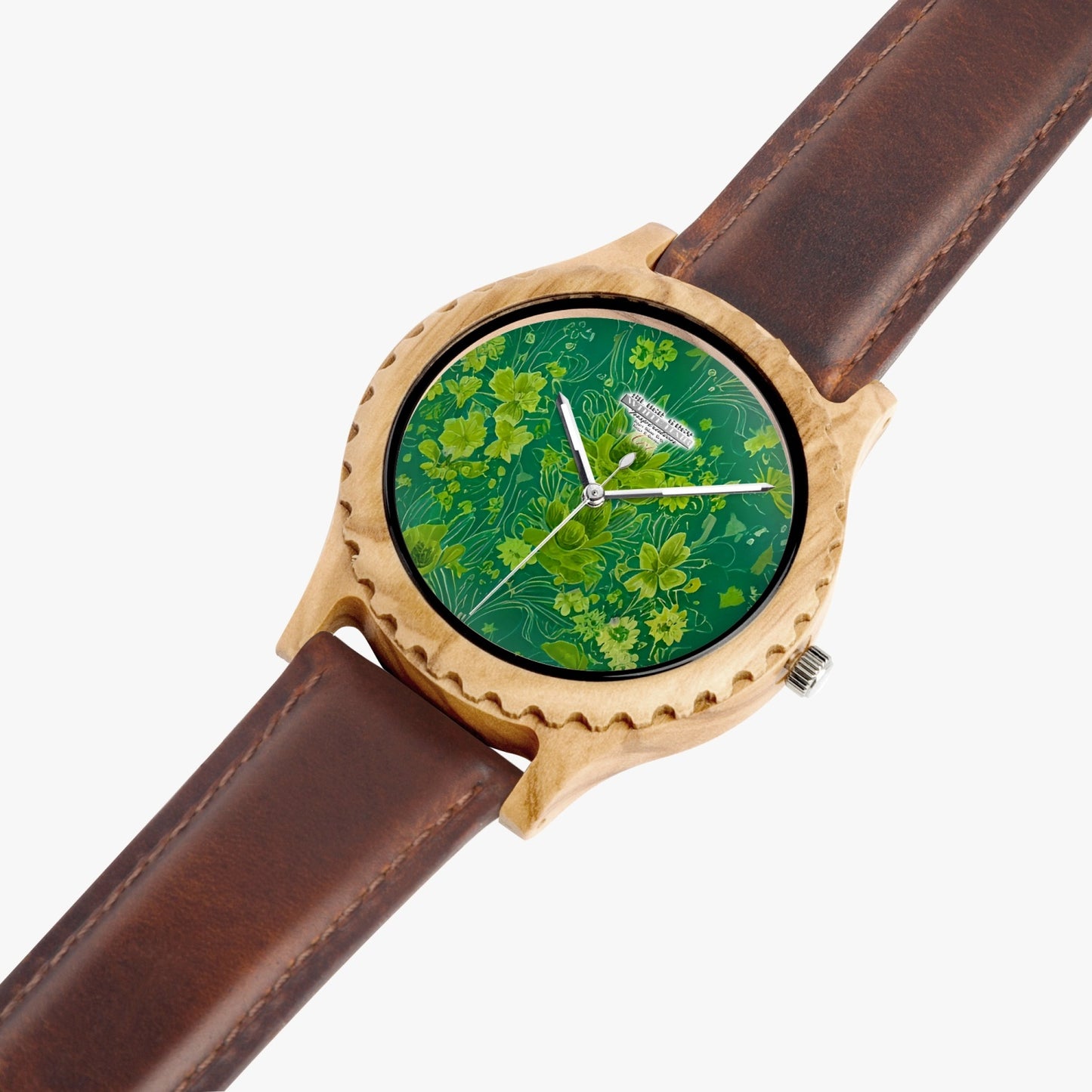 Italian Olive Lumber Wooden Watch - Leather Strap