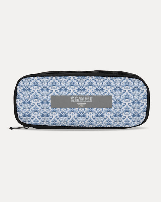 light blue Royal patten  Pencil Case