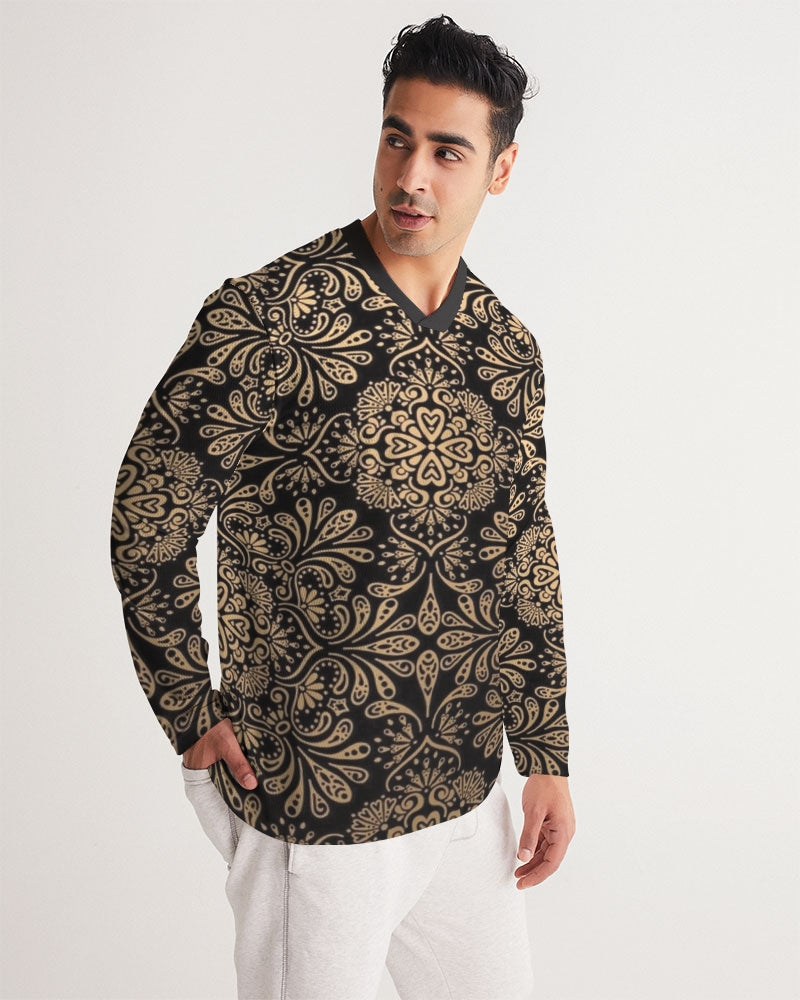 Man of Elegance Men's All-Over Print Long Sleeve Sports Jersey