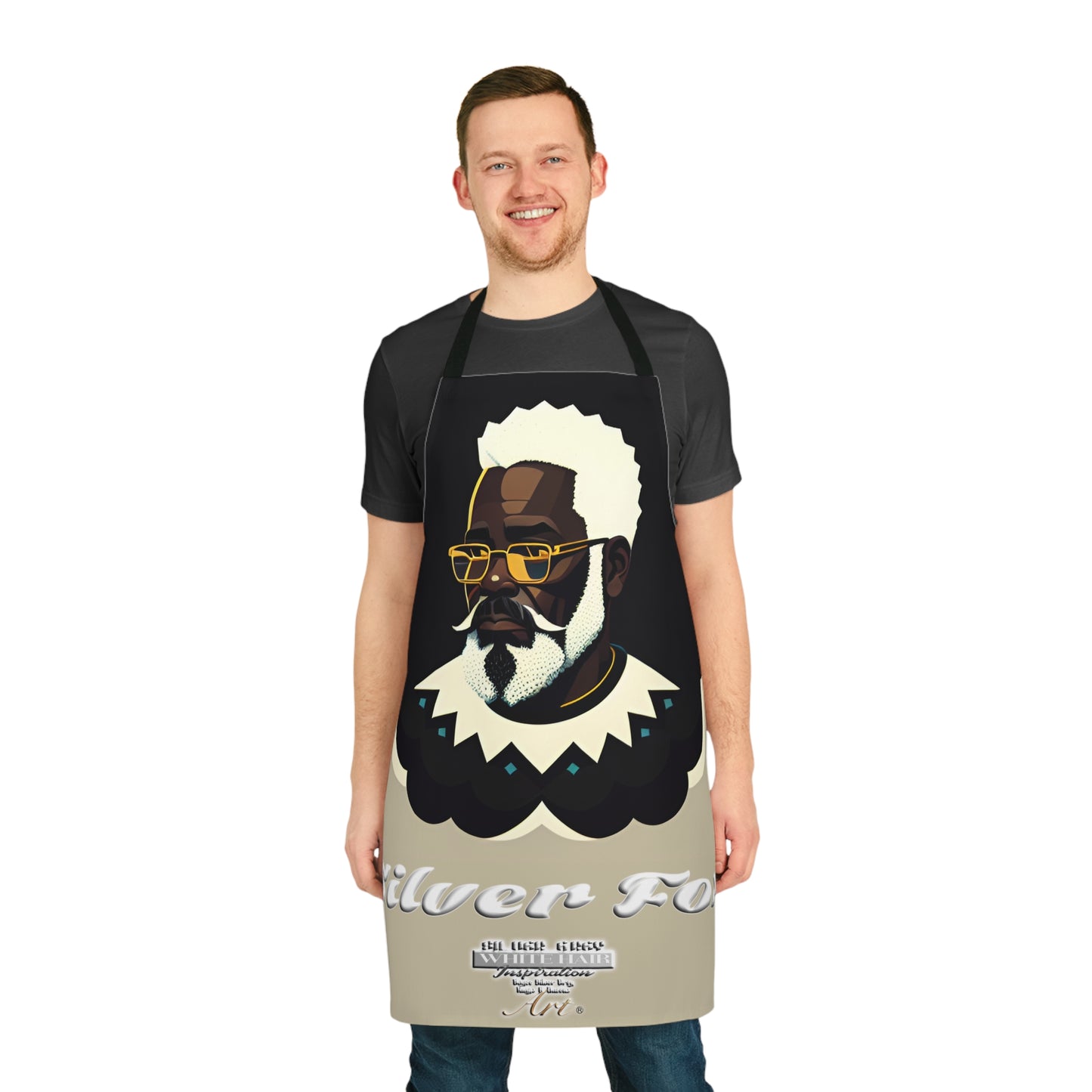 Black gentleman Silverfox Apron (AOP)