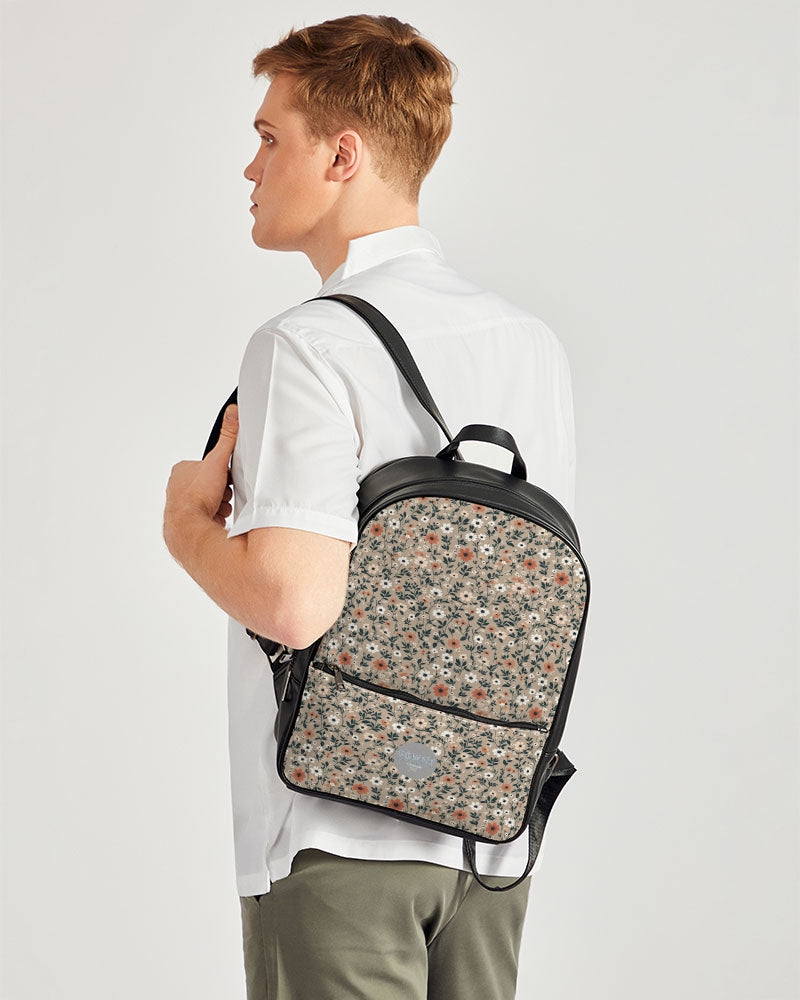 Busy and pretty Classic Faux Leather Backpack