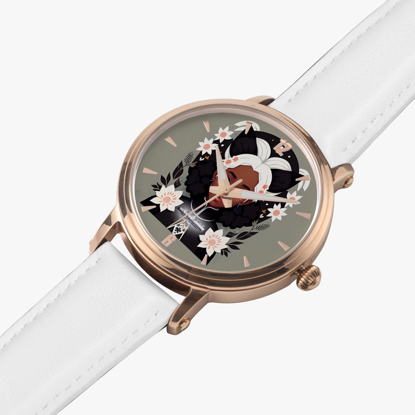 Nubian Silverfox 46mm Unisex Automatic Watch (Rose Gold)