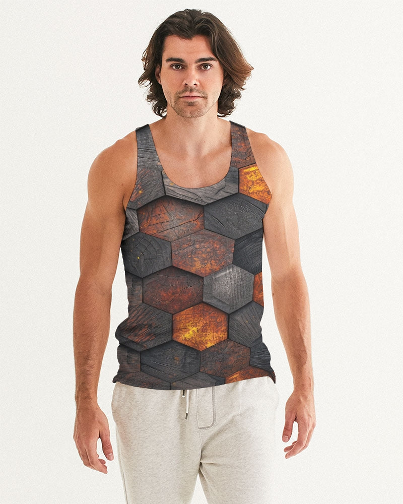 Cool stone hexagon patten 3D Men's All-Over Print Tank