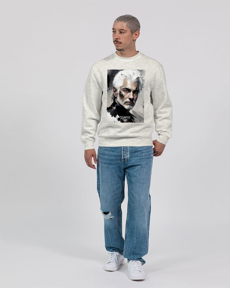 White silver grey fox King Unisex Premium Crewneck Sweatshirt | Lane Seven