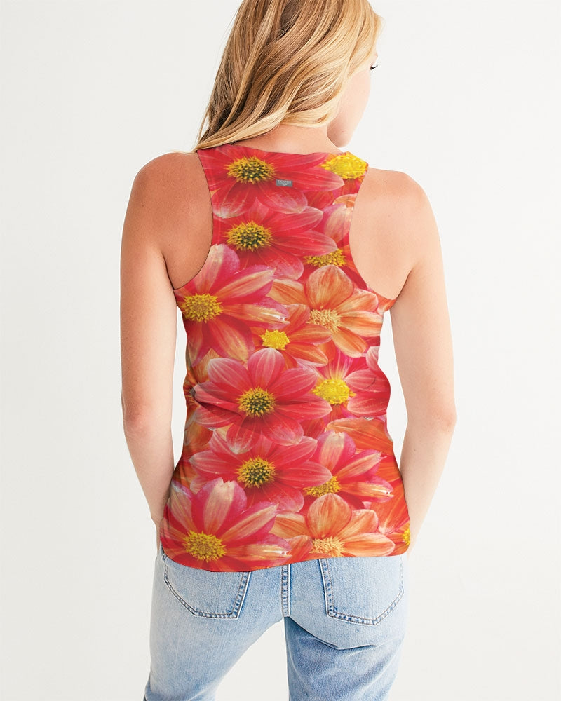 Beautiful blood orange flower design Women's All-Over Print Tank