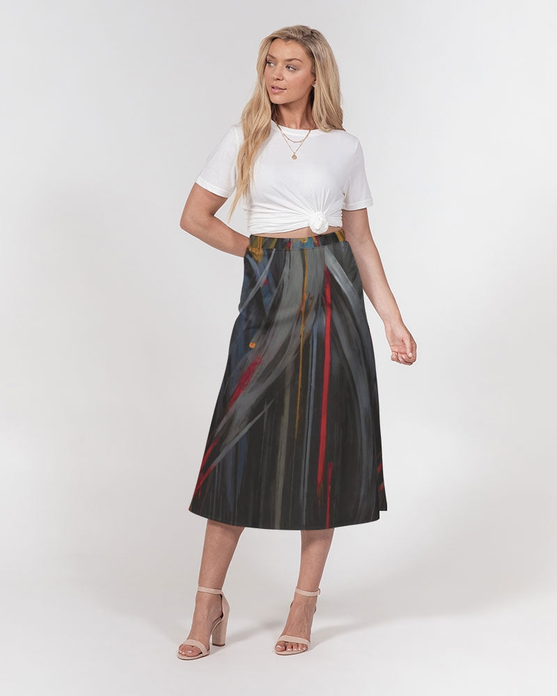 Asian collection [Part 1] Women's All-Over Print A-Line Midi Skirt