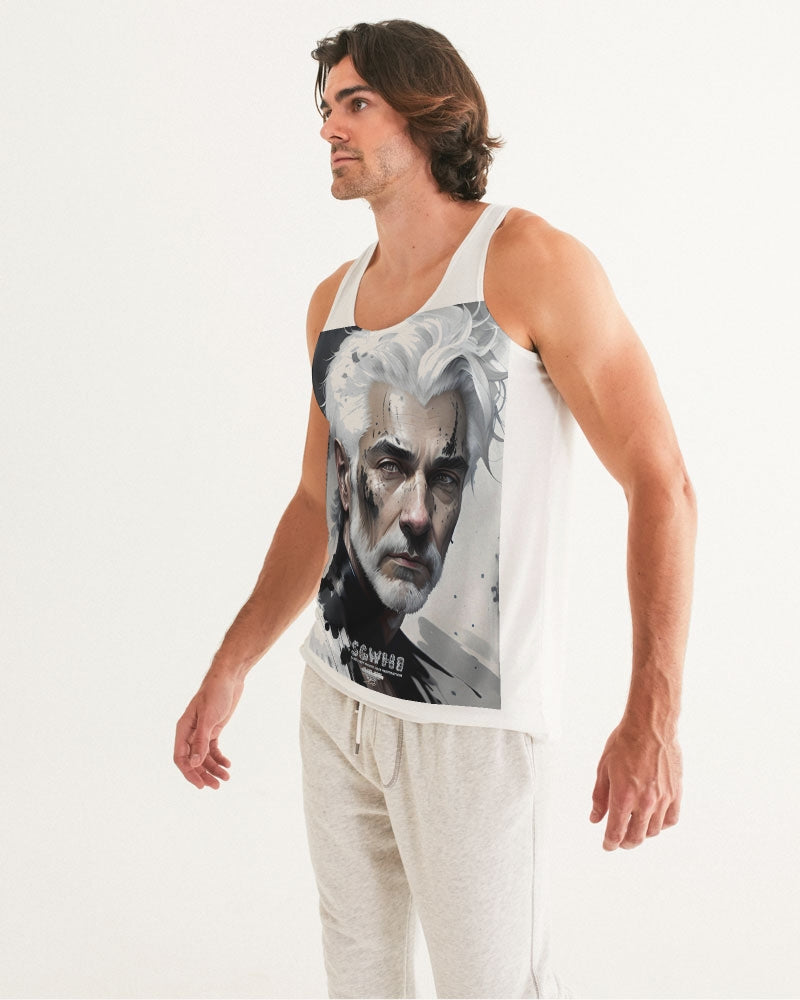 White silver grey fox King Men's All-Over Print Tank