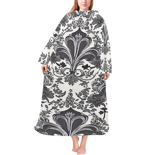 Blanket Robe with Sleeves for Adults