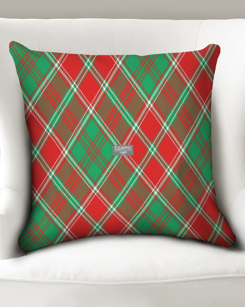 Red & Green cross pattern Throw Pillow Case 20"x20"