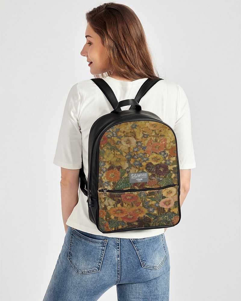 Autumn play Classic Faux Leather Backpack