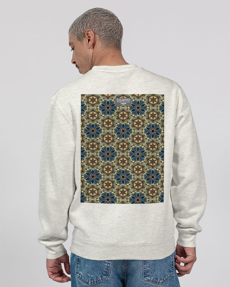 Green & Dark Blue almost star pattern. Unisex Premium Crewneck Sweatshirt | Lane Seven