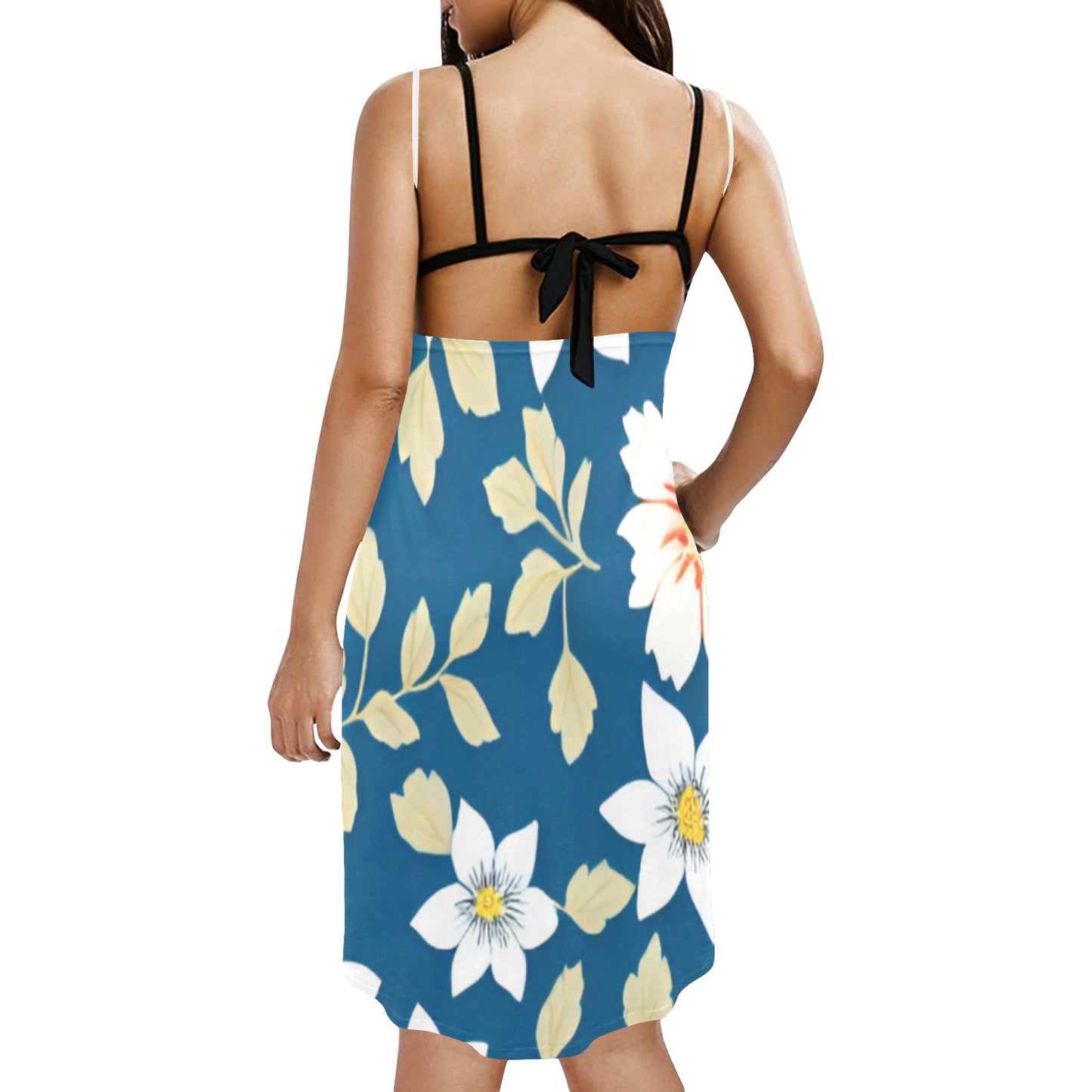 Spaghetti Strap Backless Beach Dress (D65)