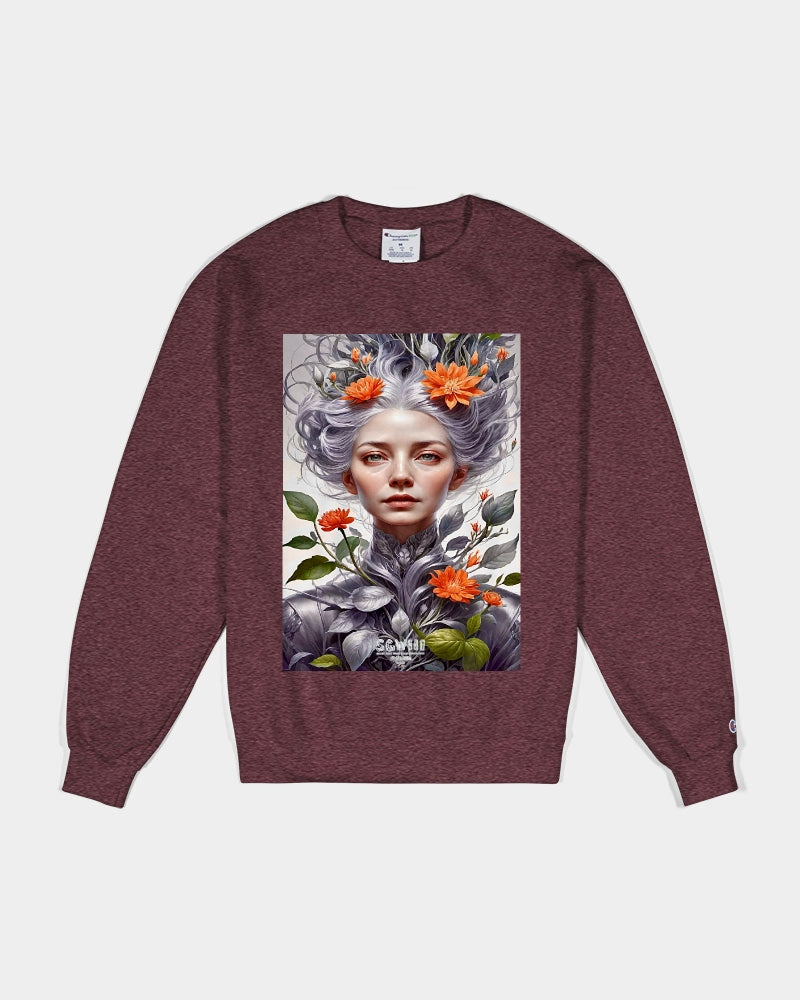 Beautiful white sister grey hair blossom Unisex Sweatshirt | Champion