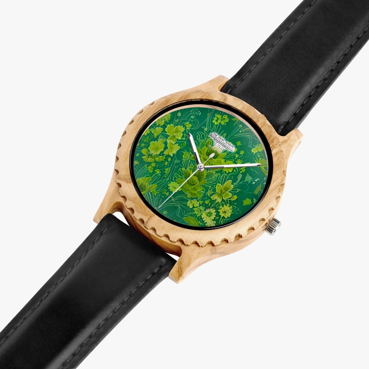 Italian Olive Lumber Wooden Watch - Leather Strap