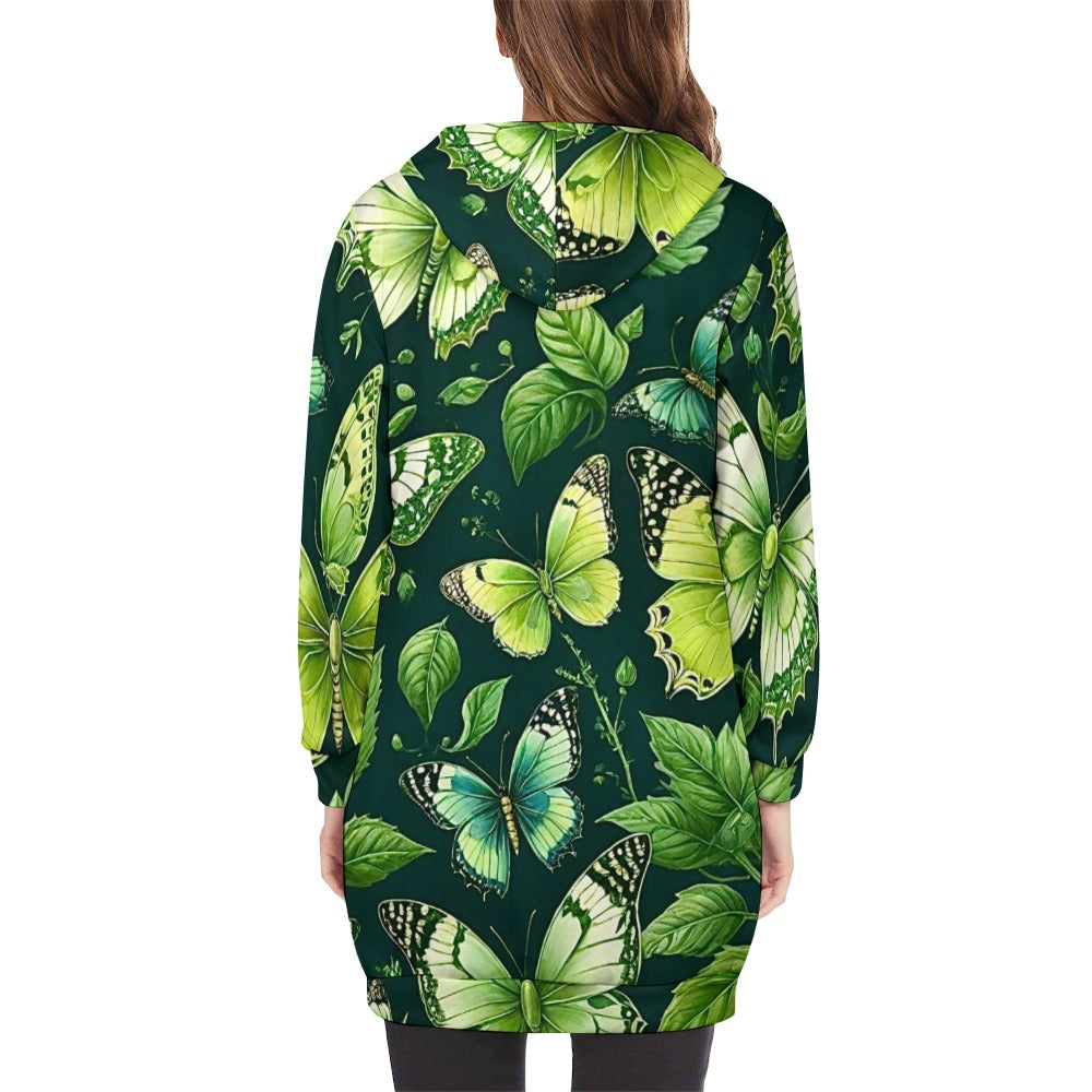 Women's full print long Hoodie