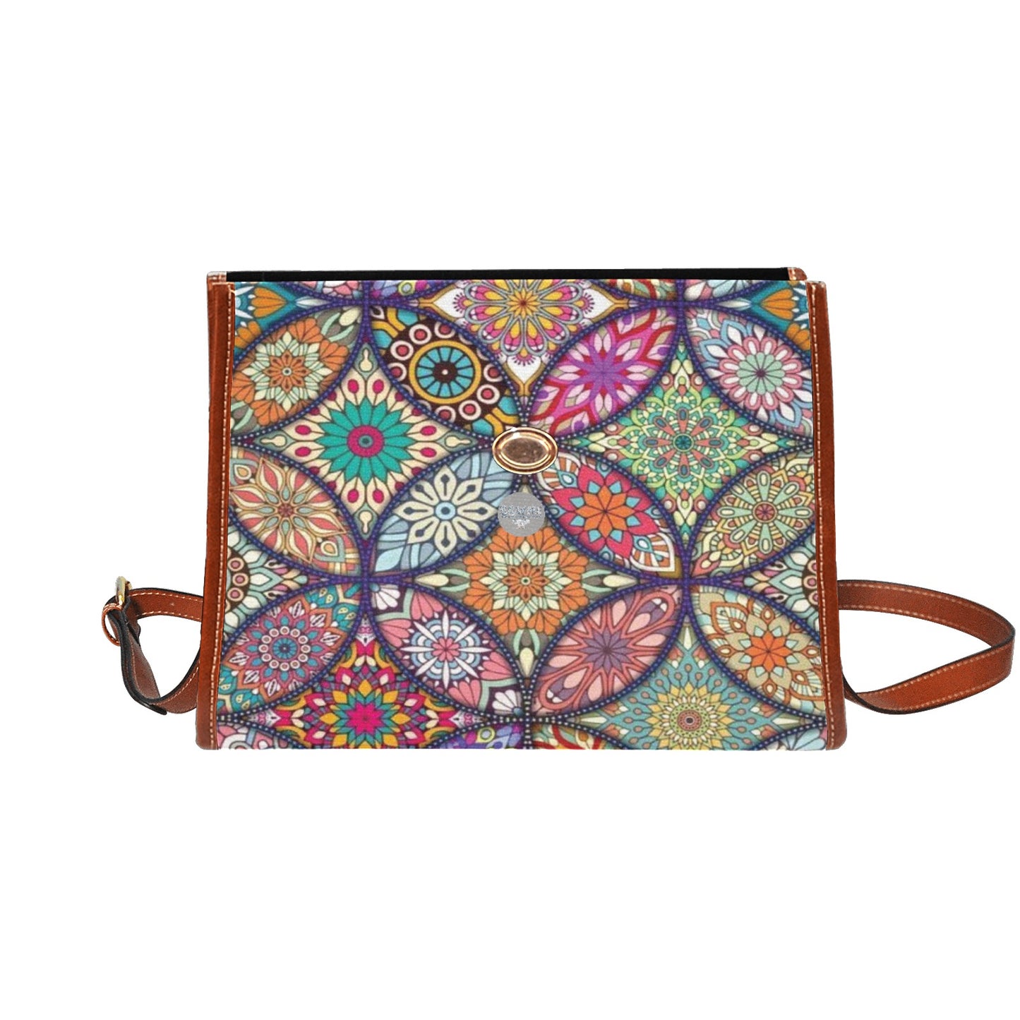 Waterproof Canvas Bag-Brown (All Over Print) (1641)