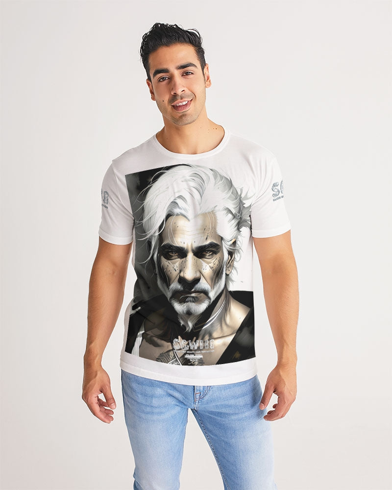 Handsome Silver grey Indian ink Portrait Men's All-Over Print Tee