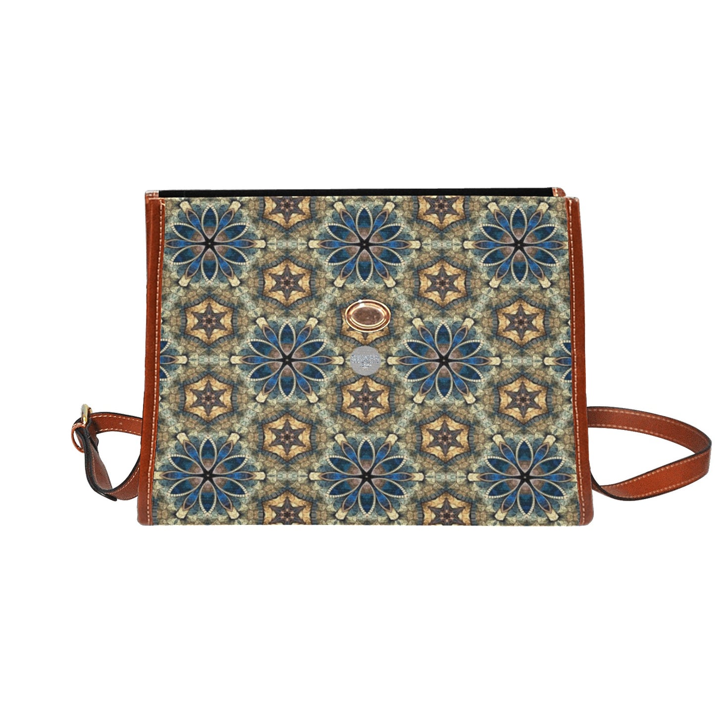 Waterproof Canvas Bag-Brown (All Over Print) (1641)