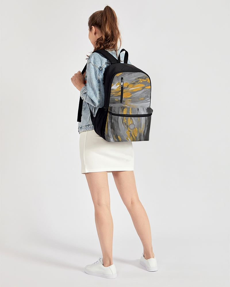 Black Sister Collection [Part 1 ] Duo-Zip Front Canvas Backpack