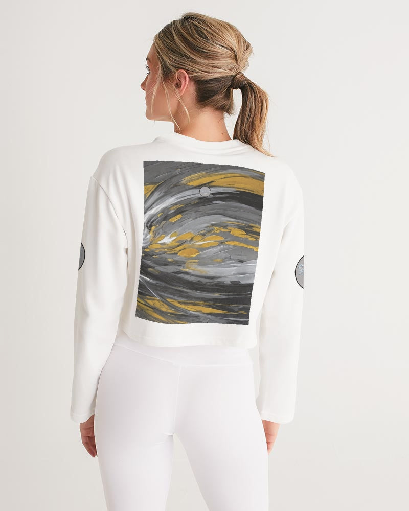 Black Sister Collection [Part 3 ] Women's All-Over Print Cropped Sweatshirt