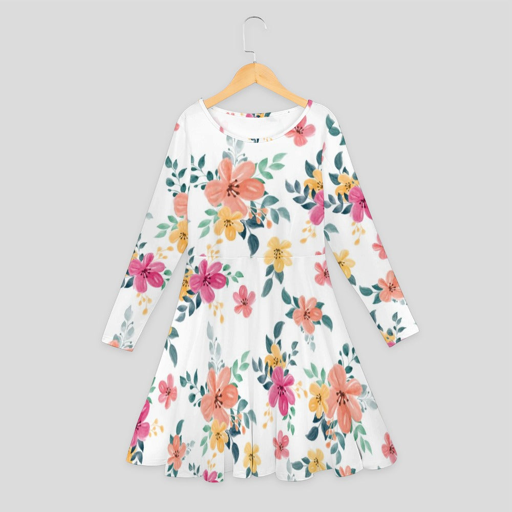 Girls' long sleeve dress