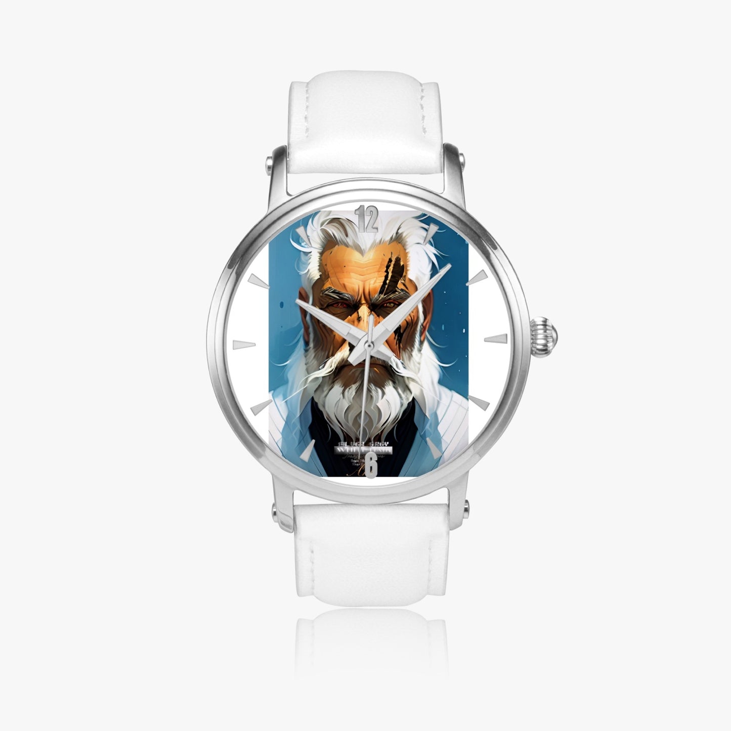 Silver bearded warrior 46mm Unisex Automatic Watch (Silver)