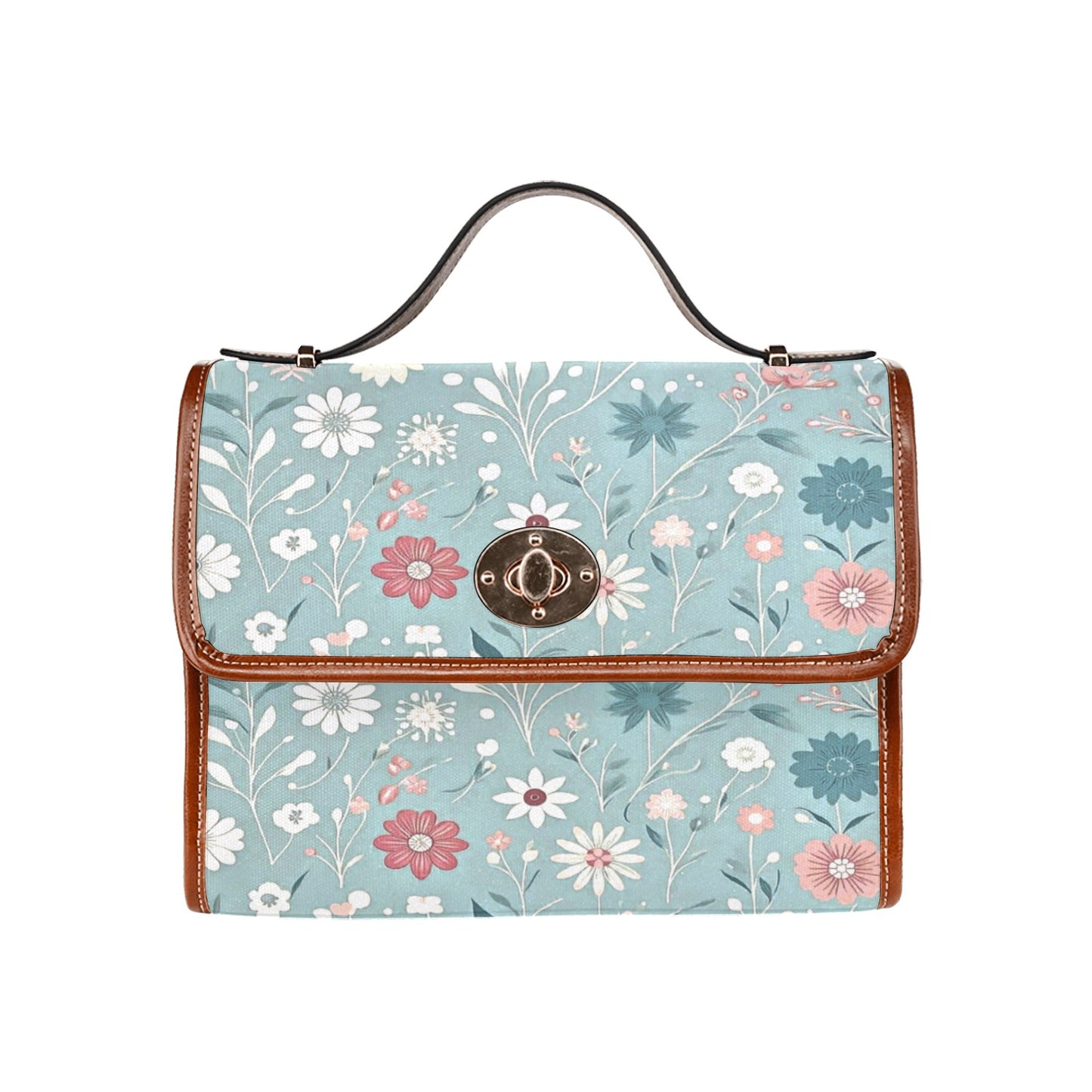 Waterproof Canvas Bag-Brown (All Over Print) (1641)