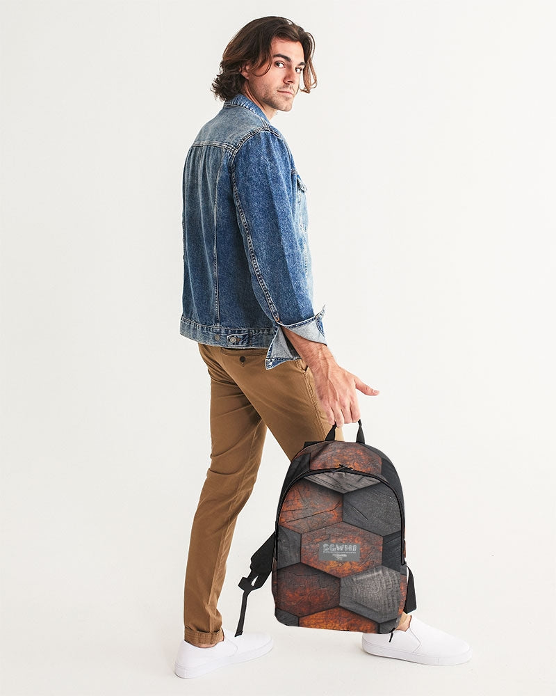 Cool stone hexagon patten 3D Large Backpack