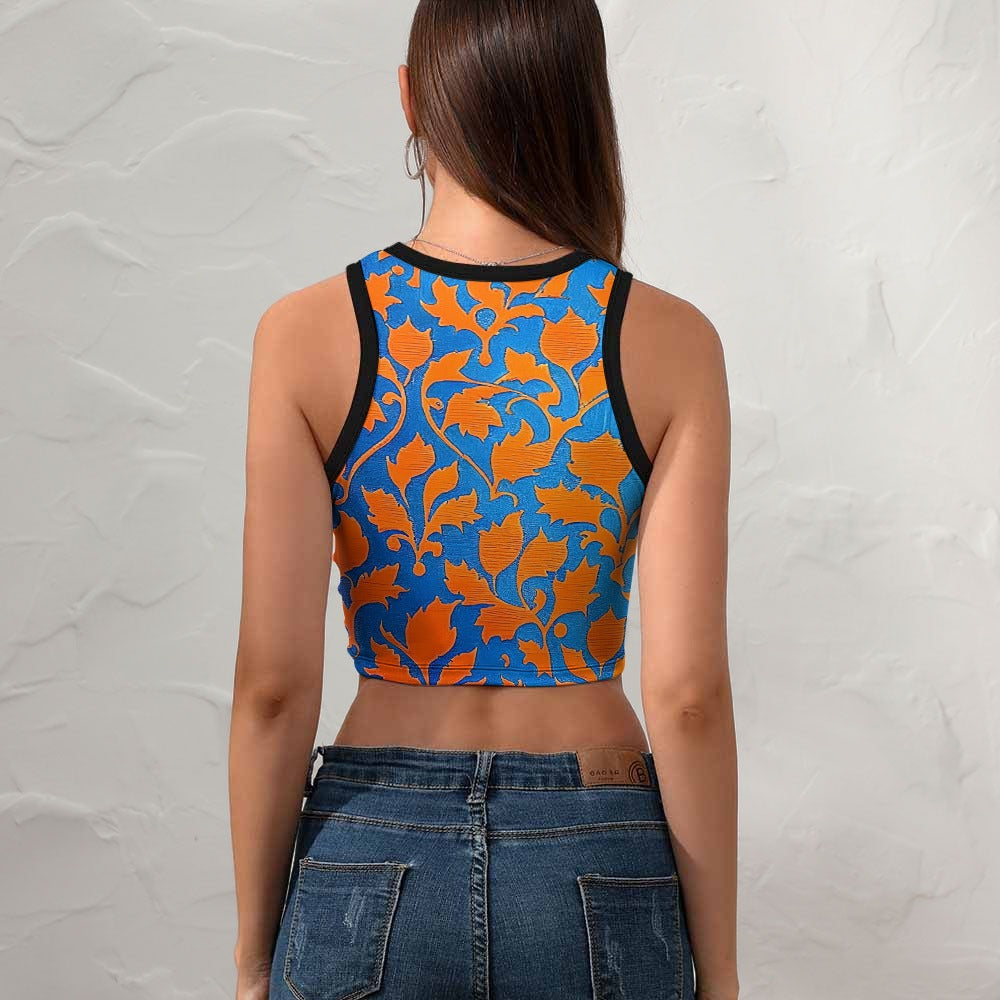 Women's Cropped Slim Racer Tank Top