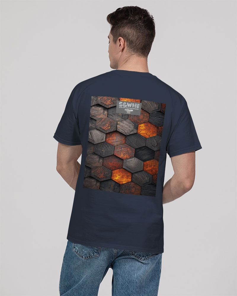 Cool stone hexagon patten 3D Unisex Tee | Champion