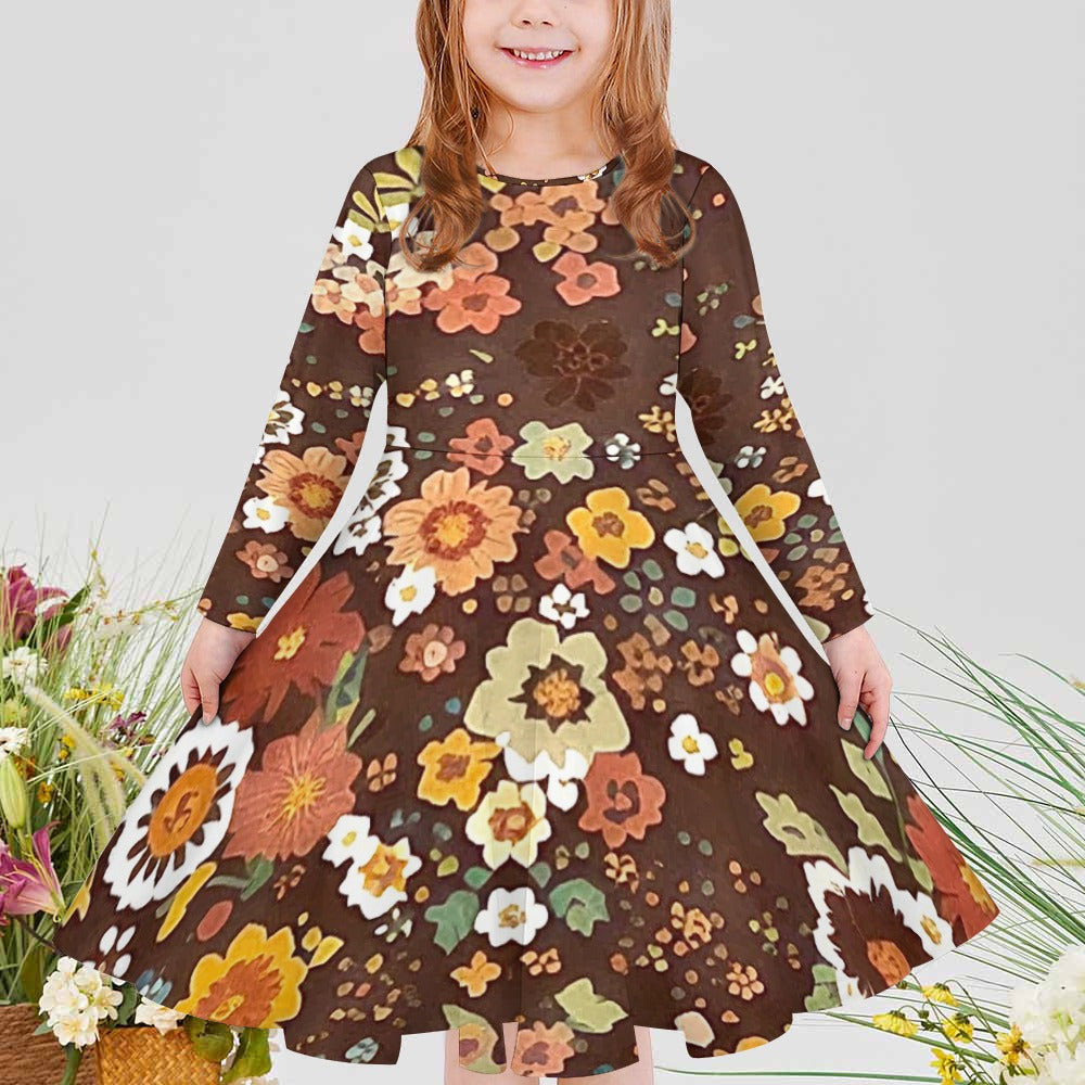 Girls' long sleeve dress