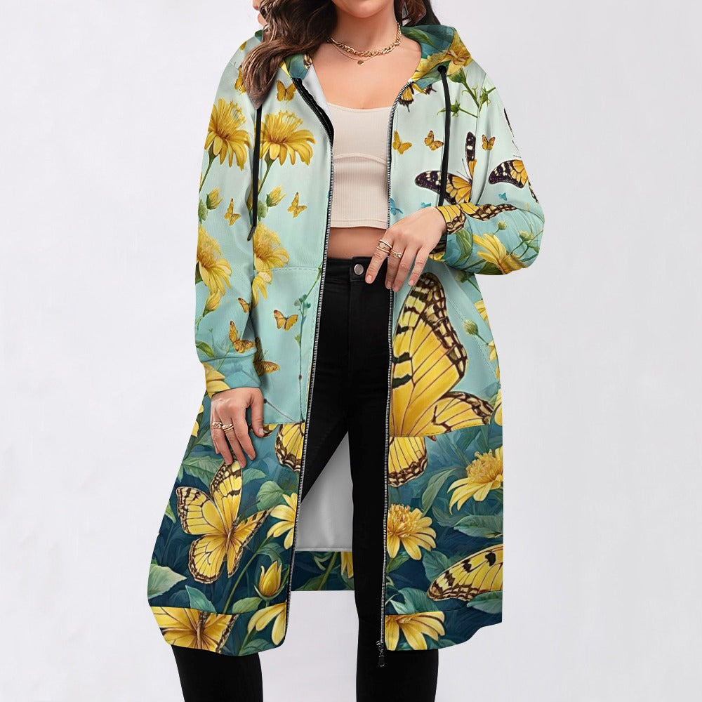 Women's full print long Hoodie