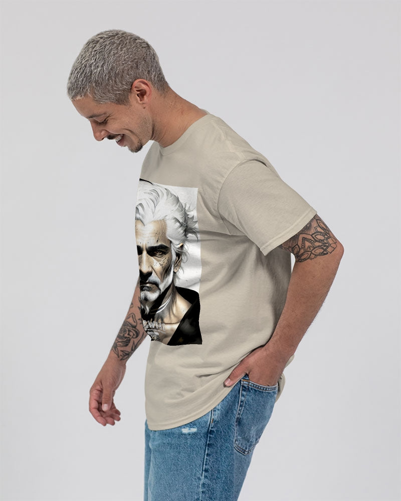 Handsome Silver grey Indian ink Portrait Unisex Ultra Cotton T-Shirt | Gildan